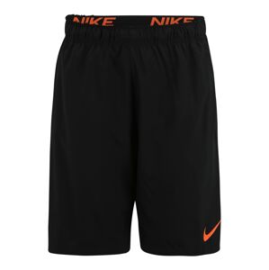 NIKE Športové nohavice 'Flex'  čierna / oranžová