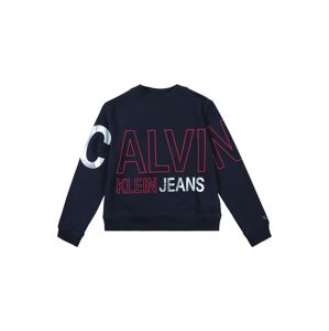 Calvin Klein Jeans Mikina 'LOGO FOIL BOXY FIT S'  námornícka modrá