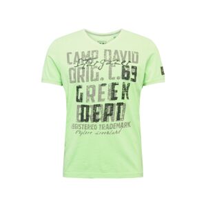 CAMP DAVID Tričko  zelená / čierna
