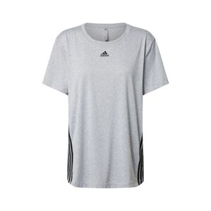 ADIDAS PERFORMANCE Funkčné tričko  sivá melírovaná / čierna / biela