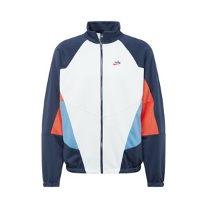 Nike Sportswear Prechodná bunda 'Heritage'  svetlomodrá / námornícka modrá / šedobiela / koralová
