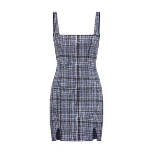 Missguided Šaty 'Boucle Square Neck Cami Mini Dress'  námornícka modrá