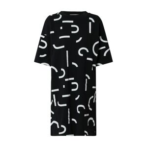 EDC BY ESPRIT Letné šaty 'Geo Type'  čierna / biela