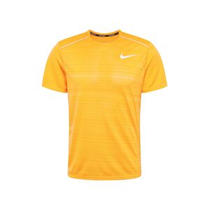 NIKE Funkčné tričko 'MILER'  biela / oranžová