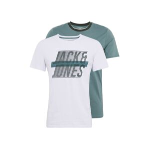 JACK & JONES Tričko 'JCOLINE'  biela / zelená