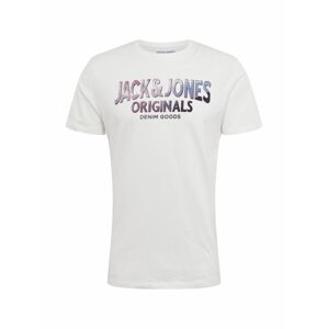 JACK & JONES Tričko 'JORPHOTO'  fialová / biela