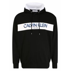 Calvin Klein Mikina  čierna / šedobiela / dymovo modrá