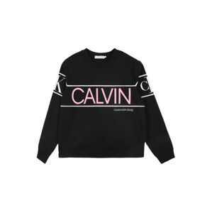 Calvin Klein Jeans Mikina  čierna / svetloružová