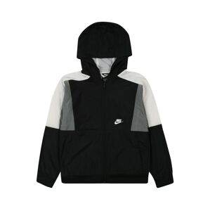 Nike Sportswear Prechodná bunda  svetlosivá / čierna / biela