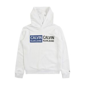 Calvin Klein Mikina  biela / kráľovská modrá