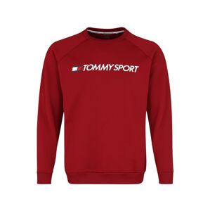 Tommy Sport Športová mikina 'FLEECE LOGO CREW NECK'  vínovo červená