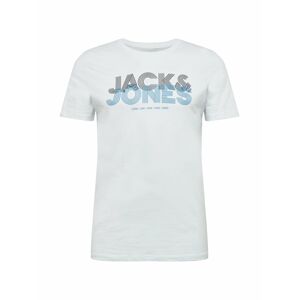 JACK & JONES Tričko  biela / sivá