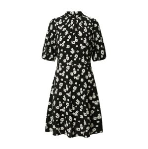 Dorothy Perkins Košeľové šaty 'Floral Bubble Sleeve Mini Dress'  čierna