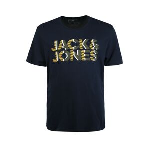 Jack & Jones Plus Tričko  námornícka modrá / olivová / biela / žltá