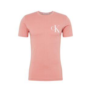 Calvin Klein Jeans Tričko  ružová / biela / olivová