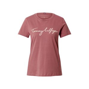 TOMMY HILFIGER Tričko  pastelovo červená / biela