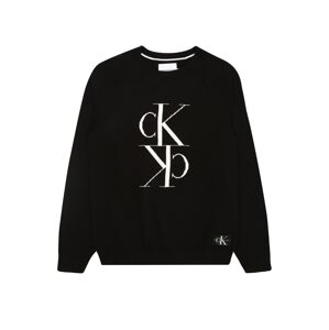 Calvin Klein Jeans Sveter 'MIRROR'  čierna / biela