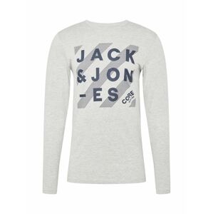 JACK & JONES Tričko 'HERO '  sivá / námornícka modrá