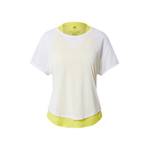 ADIDAS PERFORMANCE Funkčné tričko  biela / neónovo zelená
