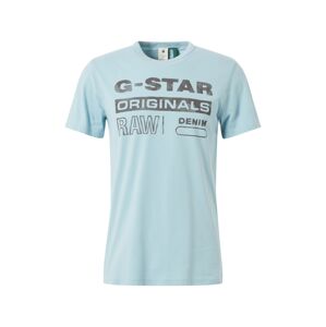 G-Star RAW Tričko 'Originals Water'  svetlomodrá