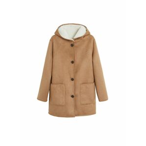 MANGO Zimný kabát 'Frigo'  svetlobéžová