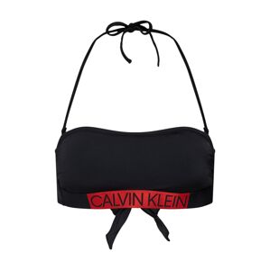 Calvin Klein Swimwear Bikinový top 'BANDEAU-RP'  červená / čierna