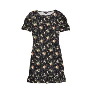 Miss Selfridge Šaty 'PUFF SLEEVE DRESS'  zmiešané farby / čierna