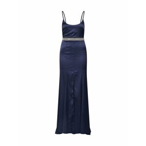Missguided Večerné šaty 'SATIN DIAMANTE'  modrá