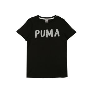 PUMA Funkčné tričko  strieborná / čierna