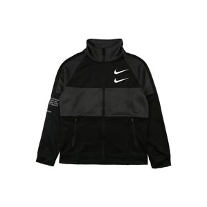 Nike Sportswear Tepláková bunda 'SWOOSH'  antracitová / čierna / biela