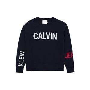 Calvin Klein Jeans Sveter  tmavomodrá / biela / červená