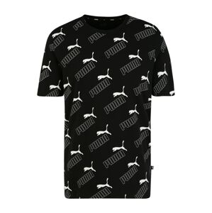 PUMA Funkčné tričko 'AMPLIFIED AOP'  biela / čierna