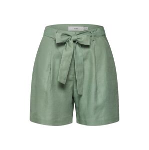 ICHI Plisované nohavice  zelená