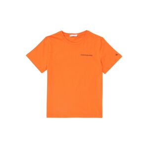 Calvin Klein Jeans Tričko 'CHEST LOGO REGULAR SS TOP'  oranžová