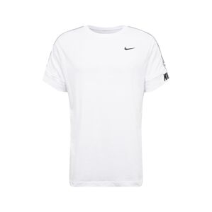 NIKE Funkčné tričko 'Repeat'  biela / čierna