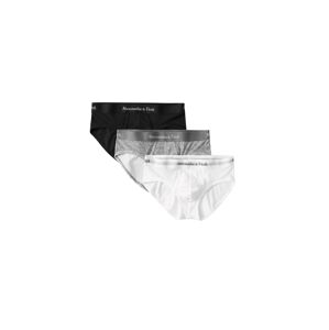 Abercrombie & Fitch Nohavičky  biela / sivá / čierna