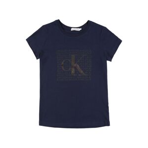 Calvin Klein Jeans Tričko 'IRIDESCENT LOGO SS T-SHIRT'  tmavomodrá