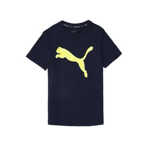 PUMA Funkčné tričko 'Active Sports Graphic Tee B'  tmavomodrá / citrónová