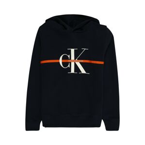 Calvin Klein Jeans Mikina  kobaltovomodrá / oranžová / biela