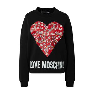 Love Moschino Mikina  čierna / biela / zmiešané farby