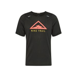 NIKE Funkčné tričko 'Running Top'  čierna / červená / žltá