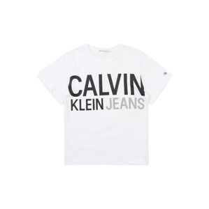 Calvin Klein Jeans Tričko 'STAMP LOGO SS T-SHIR'  biela